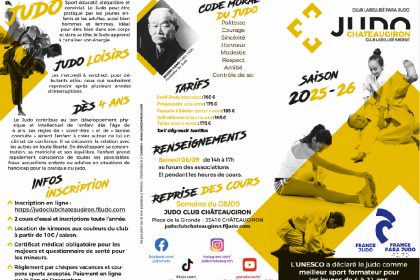 Informations et planning des cours de la saison 2025/2026