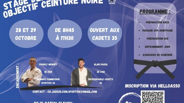 Stage départemental cadets - Objectif ceinture noire